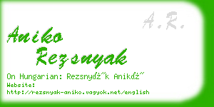 aniko rezsnyak business card